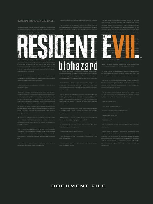 Title details for Resident Evil 7 Biohazard Document File by Capcom - Available